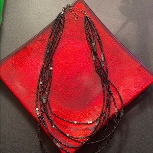 Unique black onyx necklace,